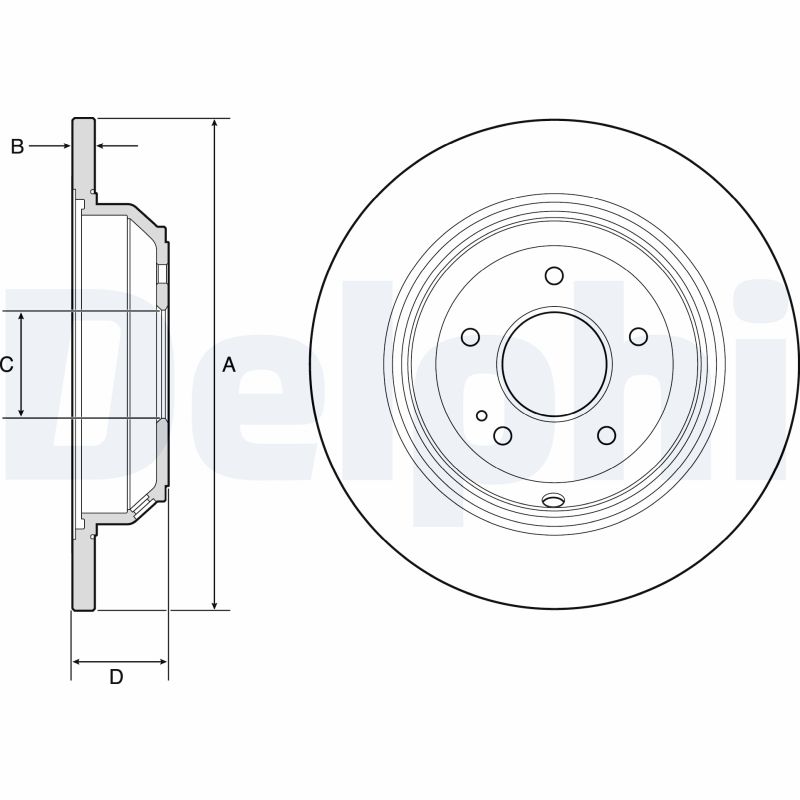 DELPHI Bremseskive bg4791c 314mm 13mm for KIA