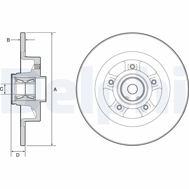 DELPHI Bremseskive bg9115rs 270mm 10mm for RENAULT