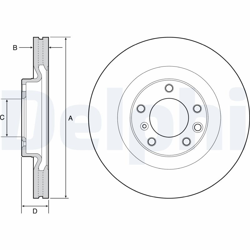 DELPHI Bremseskive bg9119c 350mm 32mm for MERCEDES-BENZ