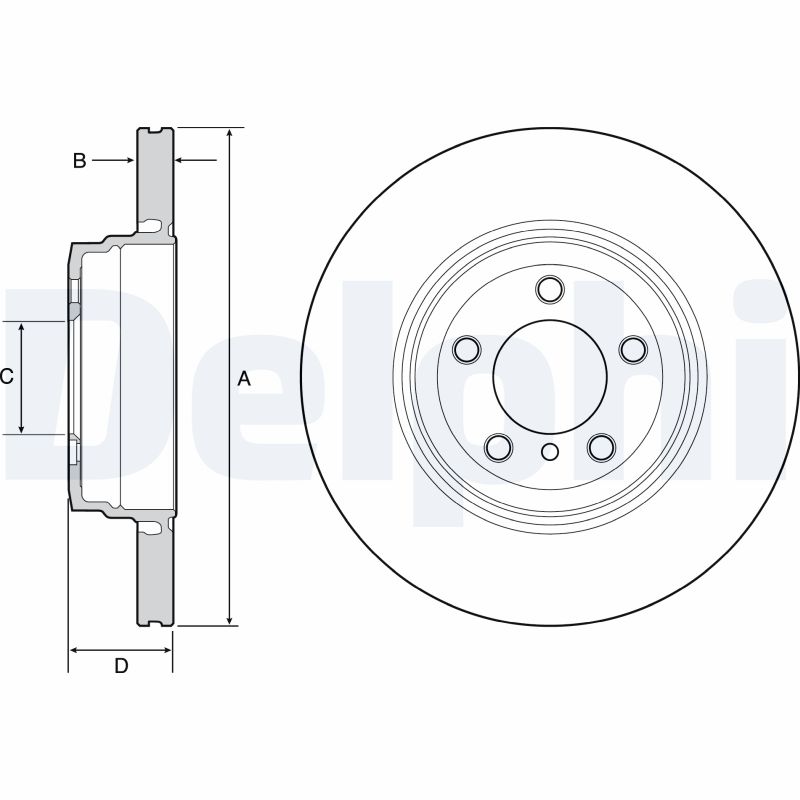 DELPHI Bremseskive bg9120c 345mm 24mm for BMW