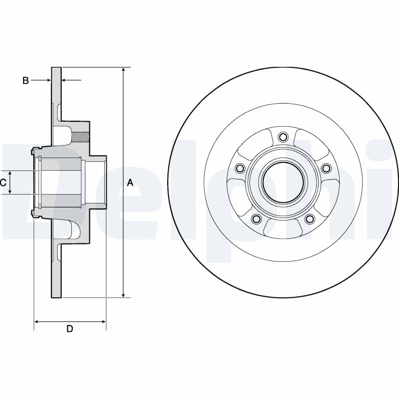 DELPHI Bremseskive bg9134rs 290mm 11mm for RENAULT