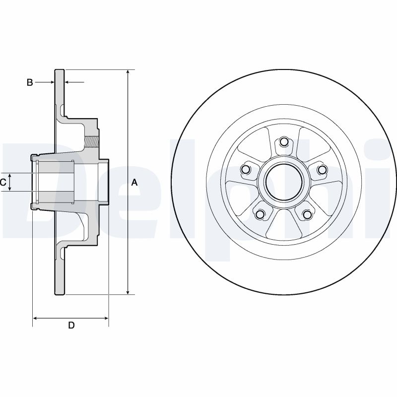 DELPHI Bremseskive bg9136rs 300mm 11mm for RENAULT