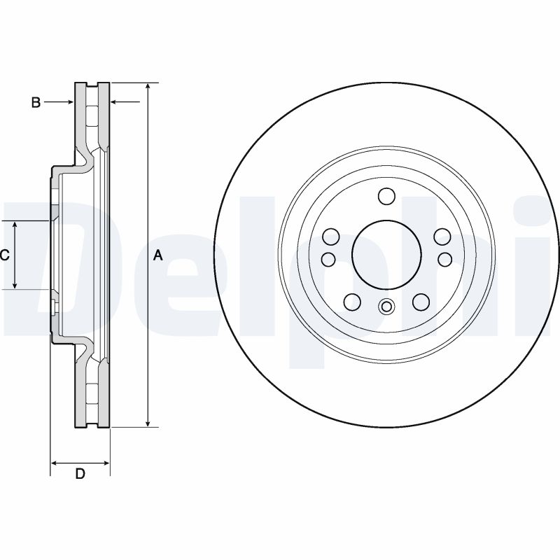 DELPHI Bremseskive bg9148c 330mm 32mm for MERCEDES-BENZ