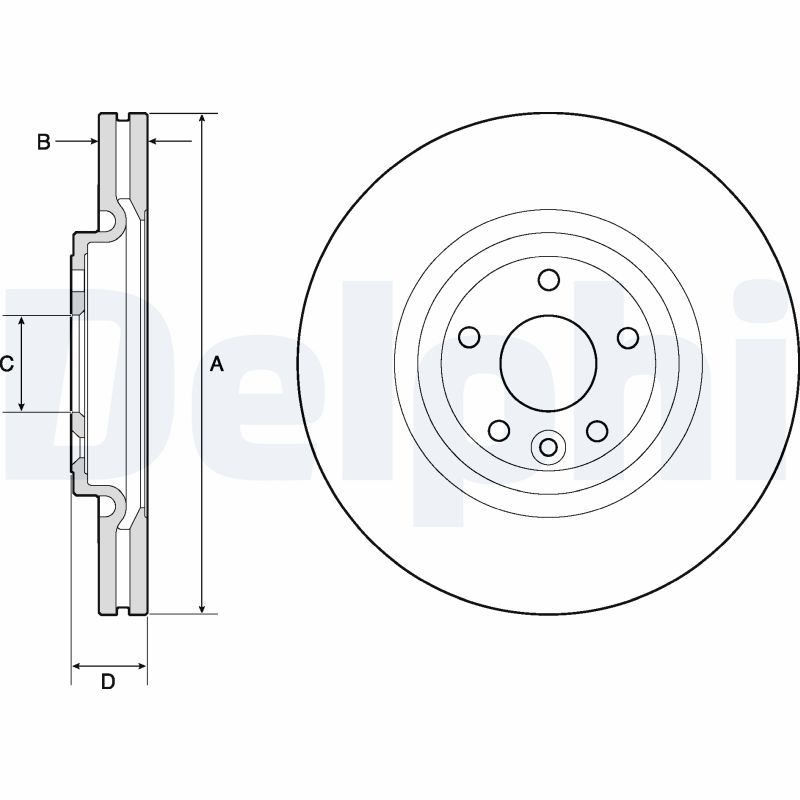 DELPHI Bremseskive bg9166c 325mm 30mm for JAGUAR (CHERY)