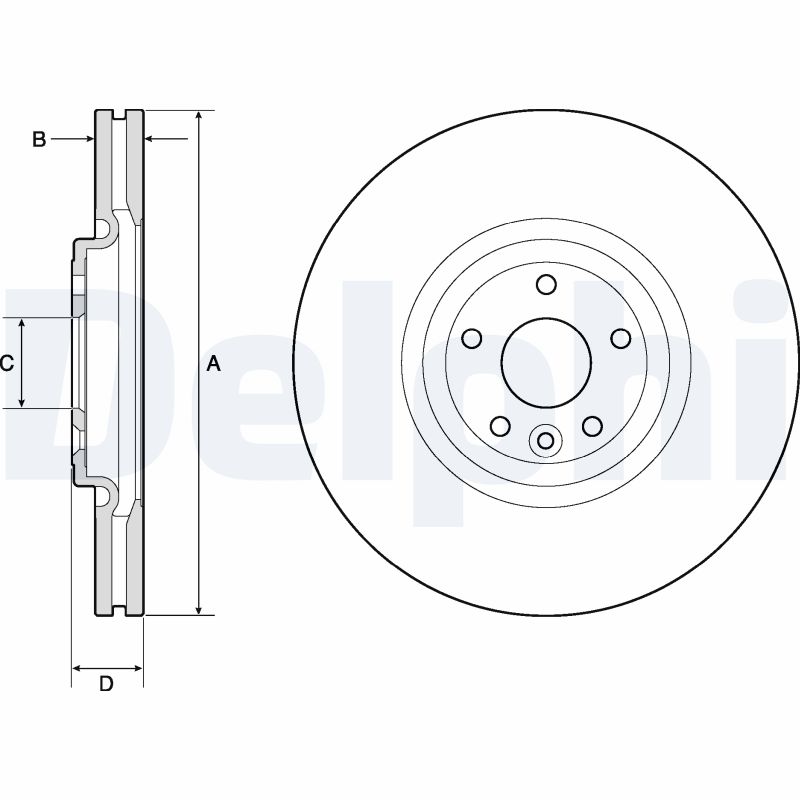DELPHI Bremseskive bg9167c 350mm 32mm for JAGUAR