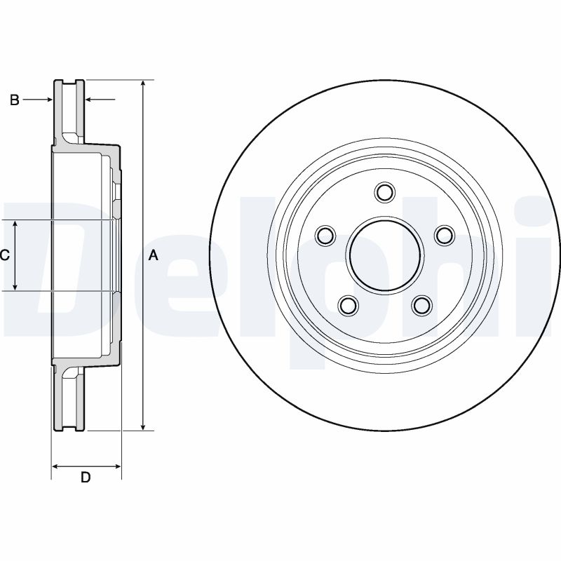 DELPHI Bremseskive bg9170c 350mm 28mm for CHRYSLER JEEP