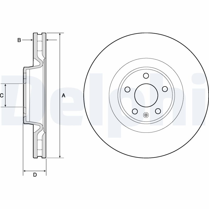 DELPHI Bremseskive bg9172c 356mm 34mm for AUDI