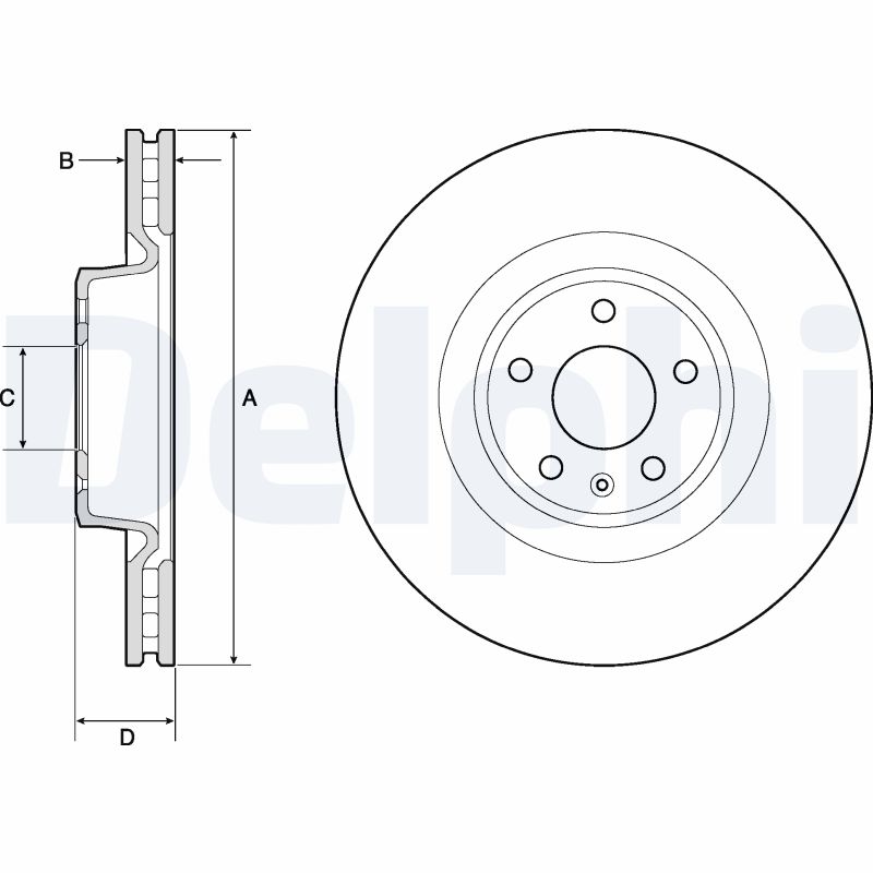 DELPHI Bremseskive bg9173c 345mm 30mm for AUDI