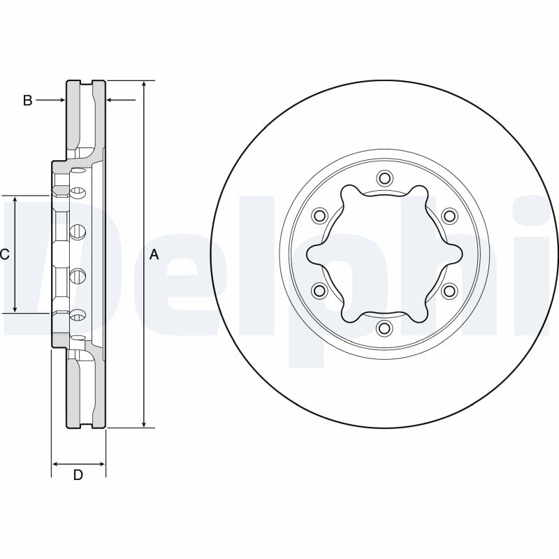 DELPHI Bremseskive bg9179 316mm 34mm for NISSAN