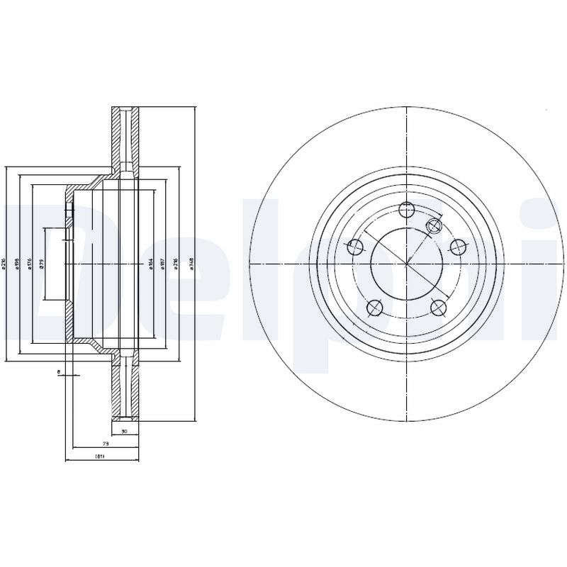 DELPHI Bremseskive bg9788 348mm 30mm for BMW