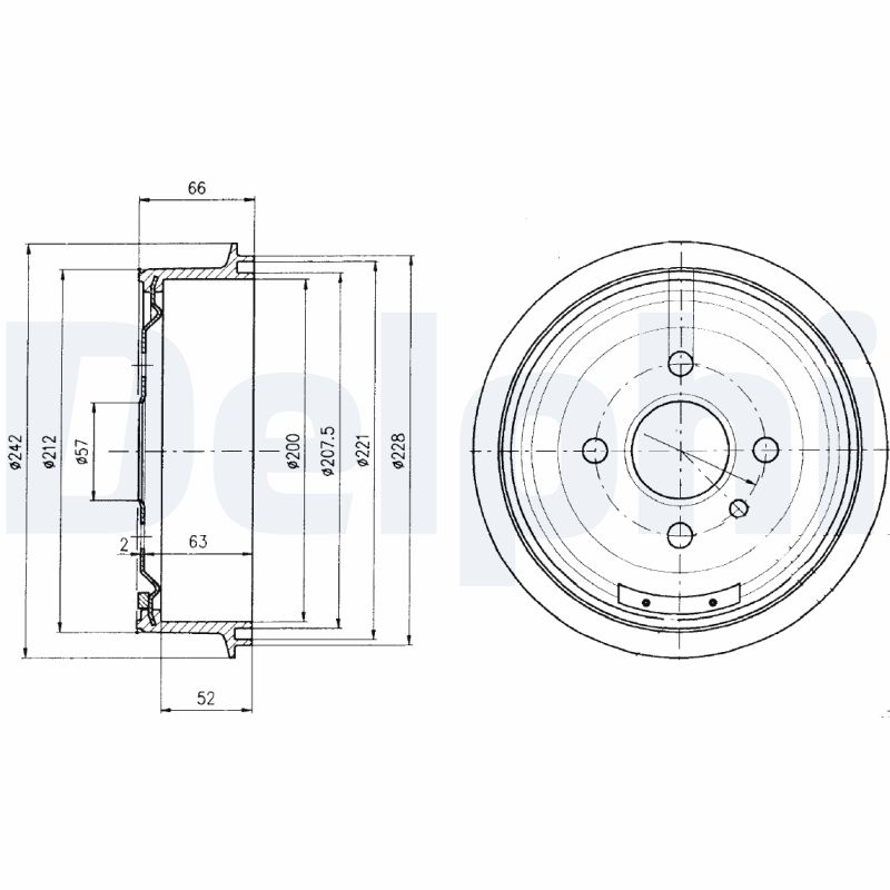 DELPHI Bremsetromle bf102 for OPEL VAUXHALL DAEWOO