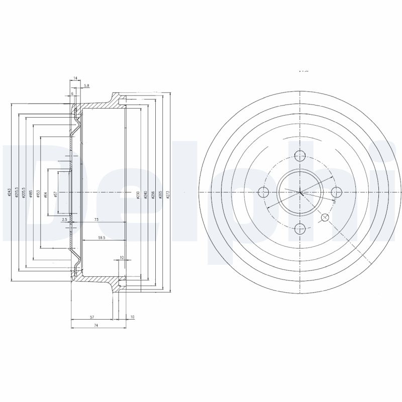 DELPHI Bremsetromle bf103 for OPEL VAUXHALL GENERAL MOTORS