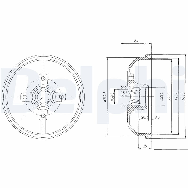 DELPHI Bremsetromle bf111 for OPEL CHEVROLET