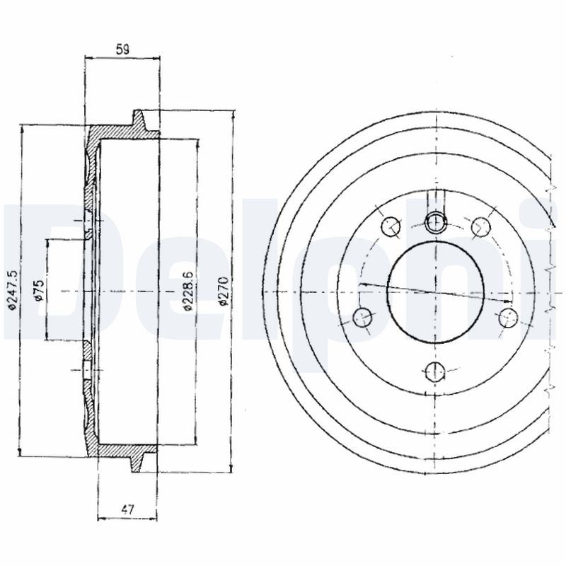 DELPHI Bremsetromle bf275 for BMW