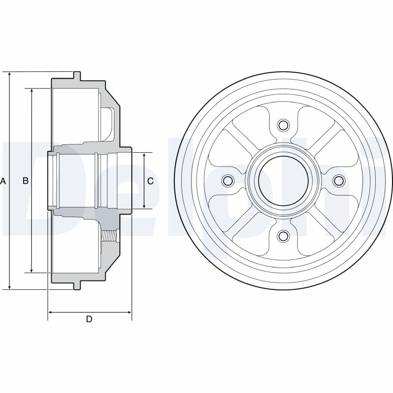 DELPHI Bremsetromle bf282 for CITROËN