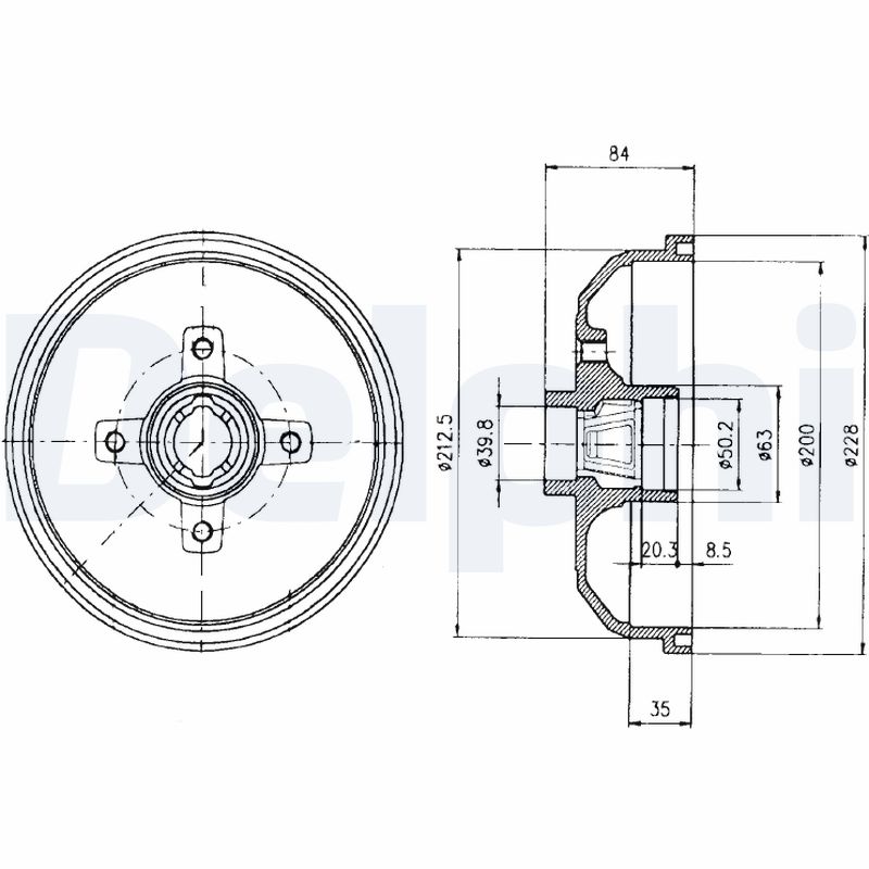 DELPHI Bremsetromle bf293 for VAUXHALL OPEL CHEVROLET