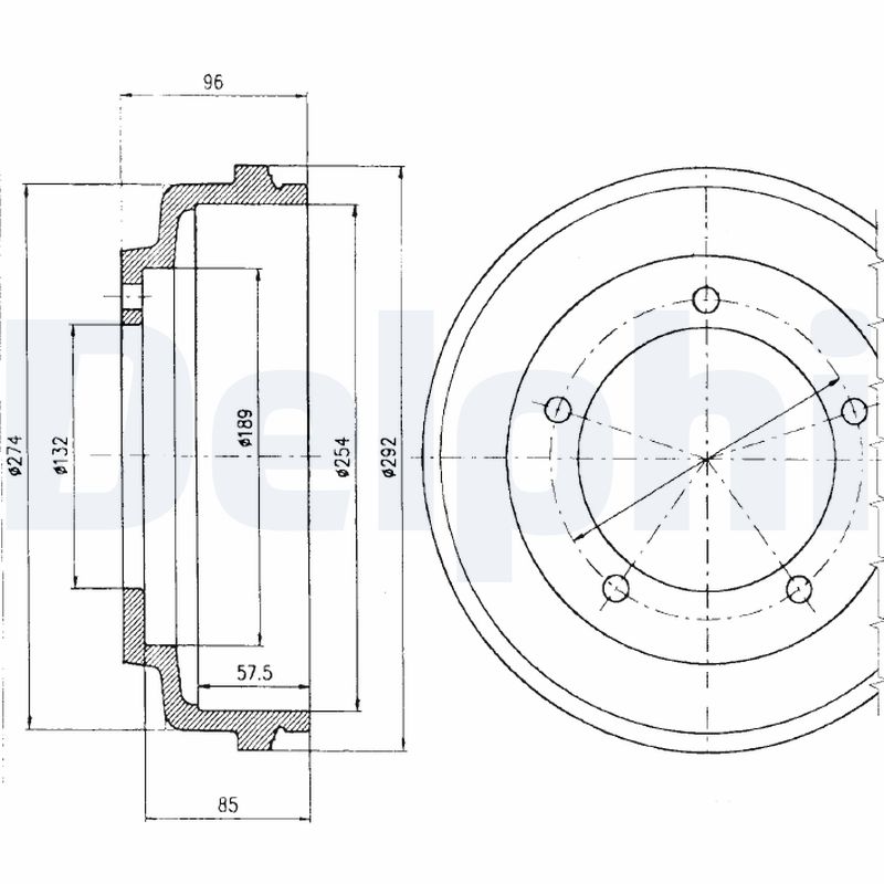 DELPHI Bremsetromle bf316 for FORD