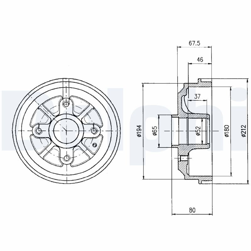 DELPHI Bremsetromle bf324 for CITROËN PEUGEOT