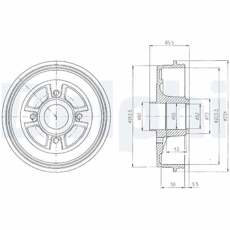 DELPHI Bremsetromle bf380 for RENAULT