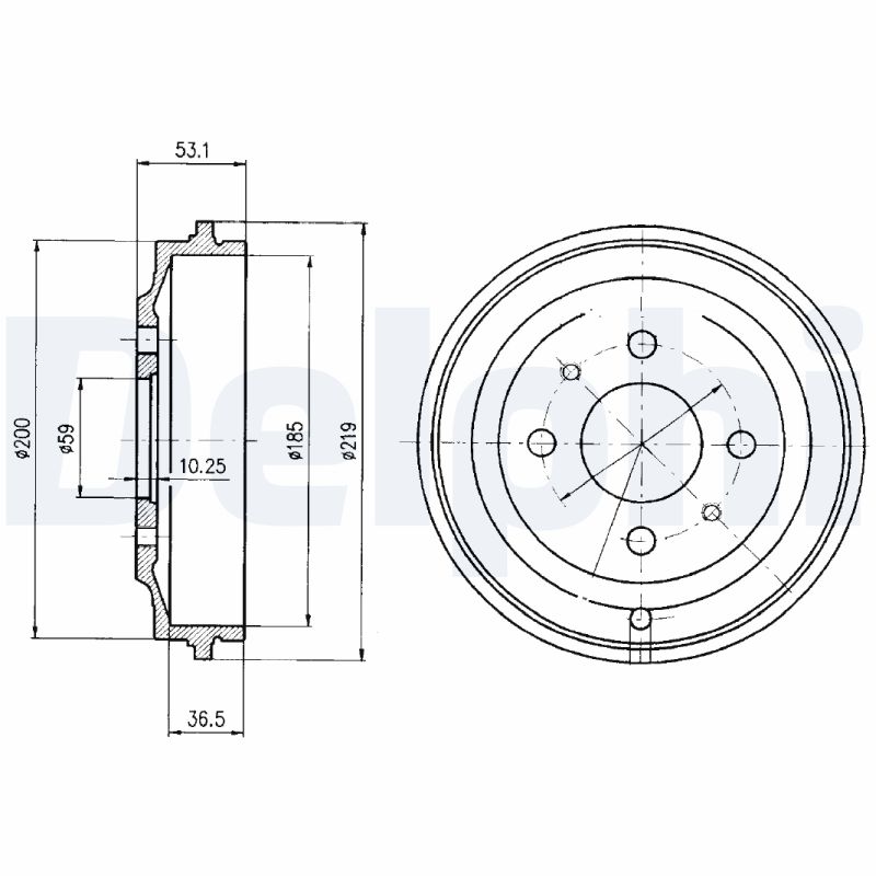 DELPHI Bremsetromle bf389 for FIAT