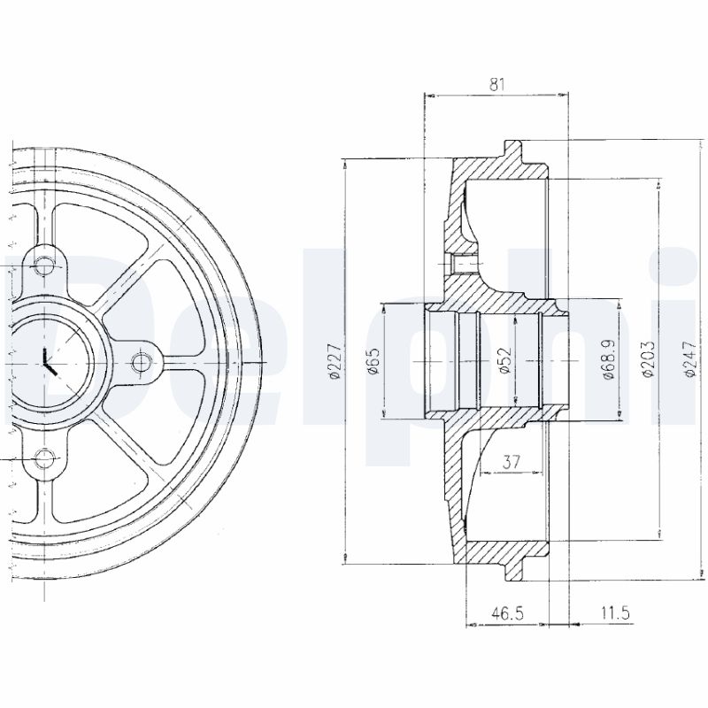 DELPHI Bremsetromle bf393 for CITROËN CITROËN (DF-PSA)