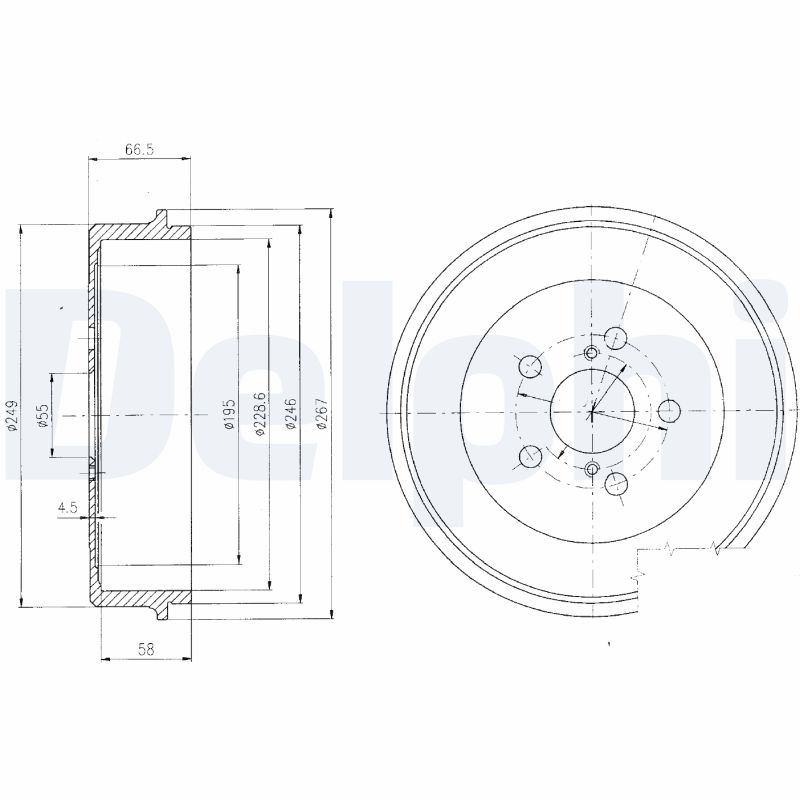 DELPHI Bremsetromle bf405 for TOYOTA