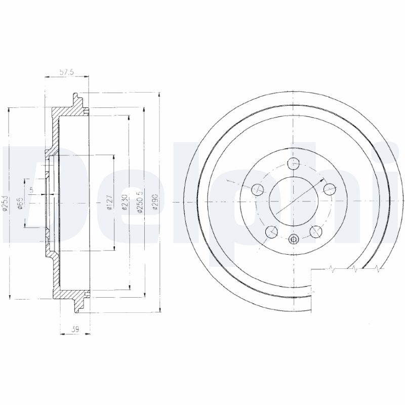 DELPHI Bremsetromle bf406 for ZHONGHUA (BRILLIANCE) VW VW (FAW)
