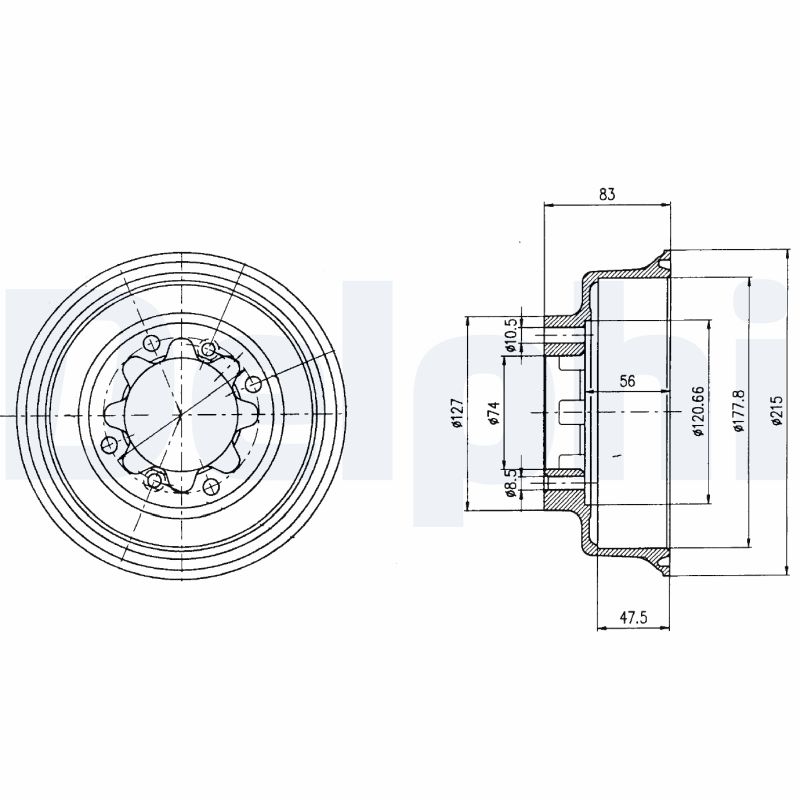 DELPHI Bremsetromle bf43 for ROVER AUSTIN
