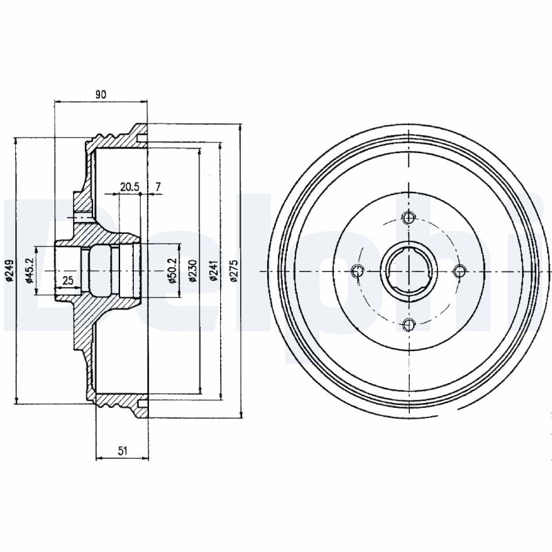 DELPHI Bremsetromle bf430 for VW