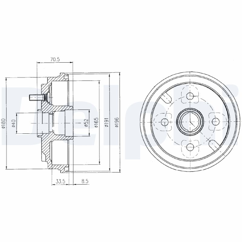 DELPHI Bremsetromle bf462 for TOYOTA DAIHATSU