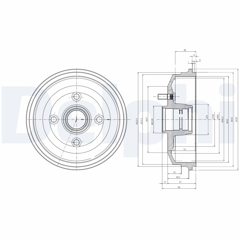 DELPHI Bremsetromle bf468 for FORD