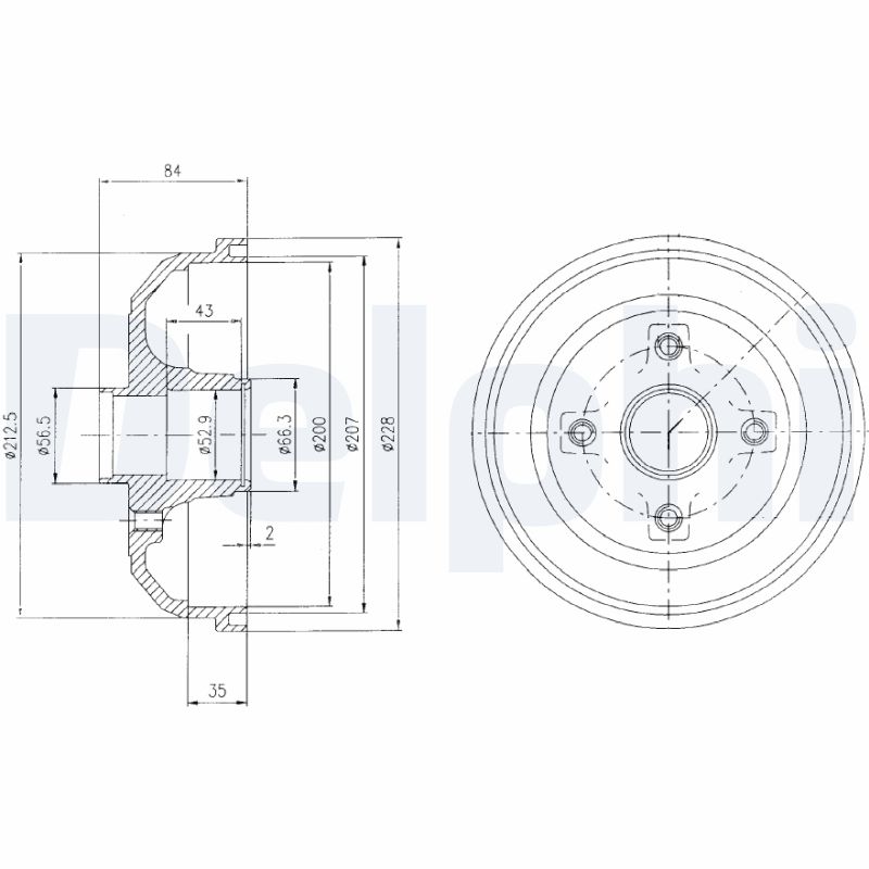 DELPHI Bremsetromle bf471 for OPEL VAUXHALL