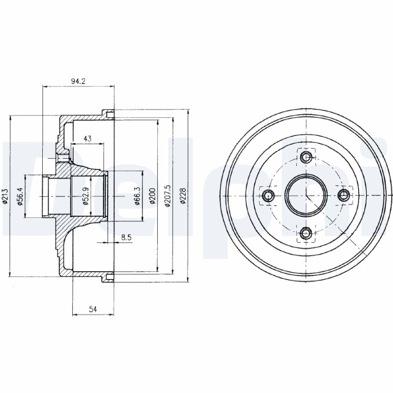DELPHI Bremsetromle bf472 for OPEL VAUXHALL