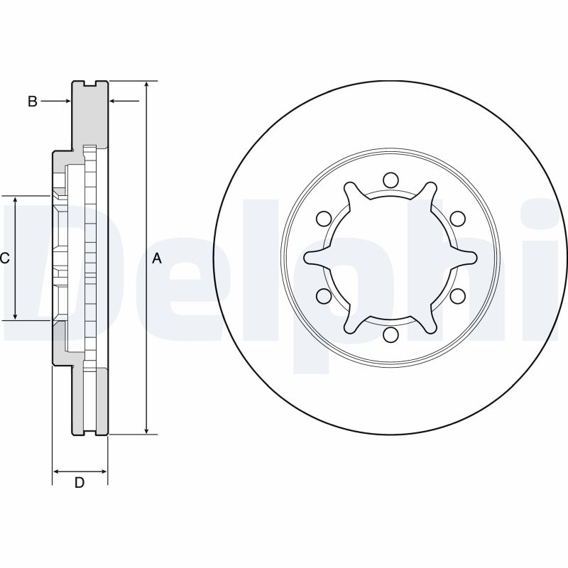 DELPHI Bremseskive bg4795c 260mm 26mm for NISSAN