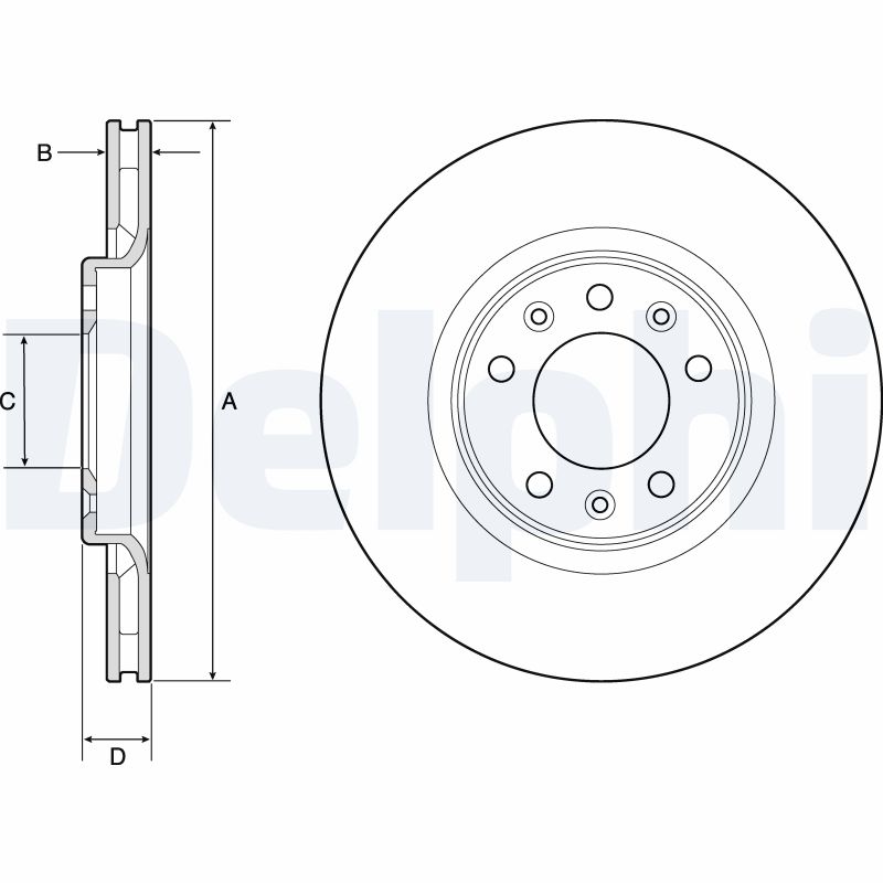 DELPHI Bremseskive bg4806c 294mm 22mm for VAUXHALL TOYOTA