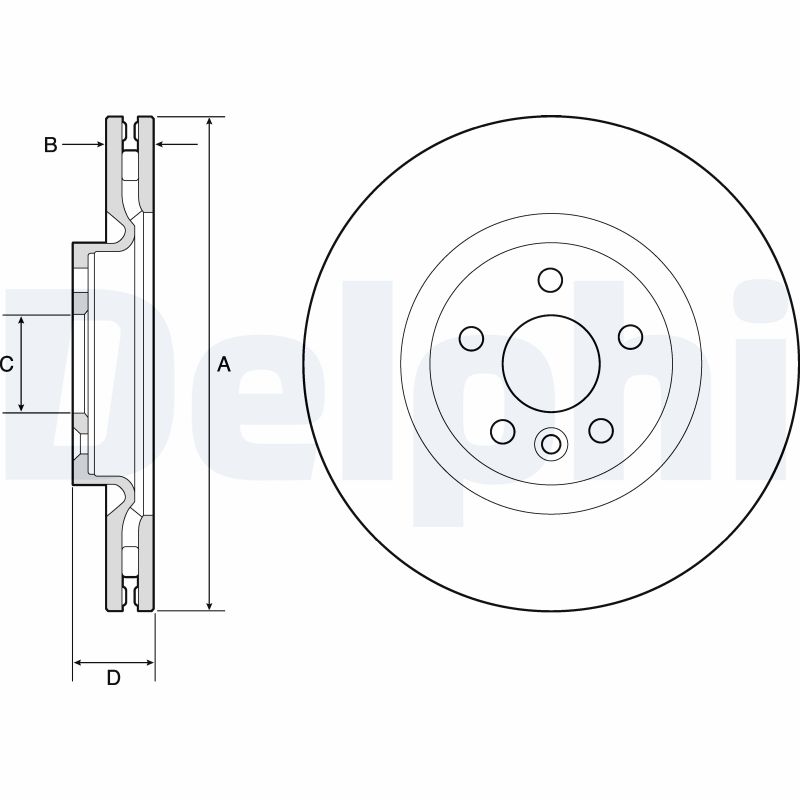 DELPHI Bremseskive bg9183c 325mm 30mm for JAGUAR LAND ROVER