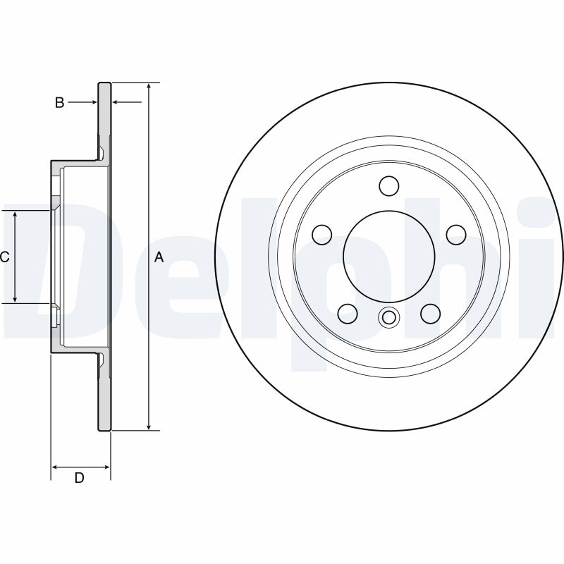DELPHI Bremseskive bg4916c 296mm 10mm for MINI