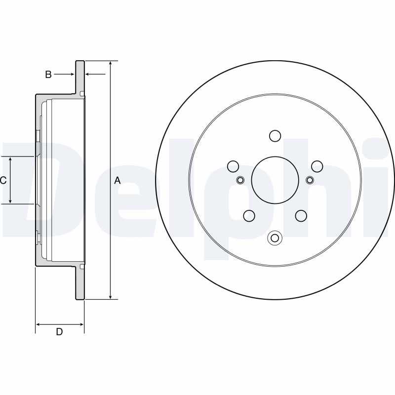 DELPHI Bremseskive bg4919c 309mm 10mm for LEXUS TOYOTA