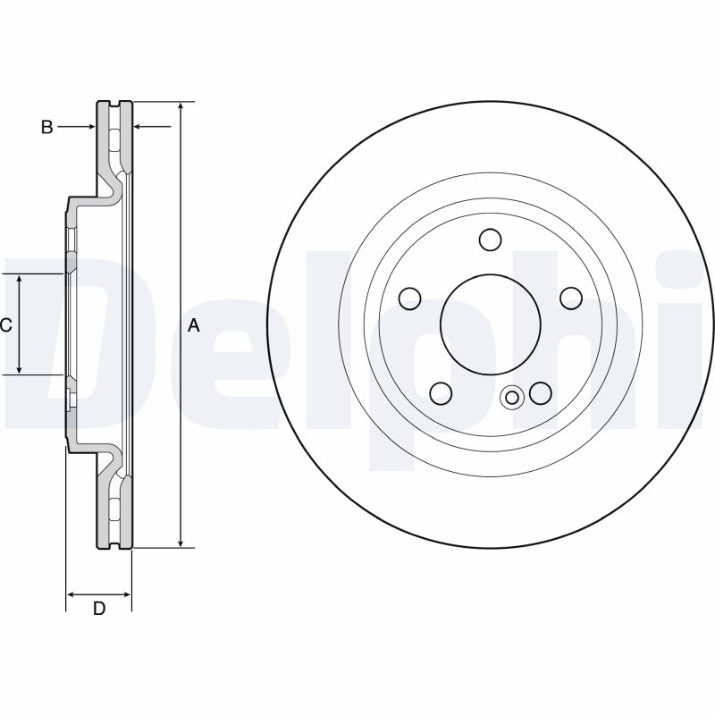 DELPHI Bremseskive bg4927c 295mm 22mm for MERCEDES-BENZ BEIJING BENZ (BBDC)