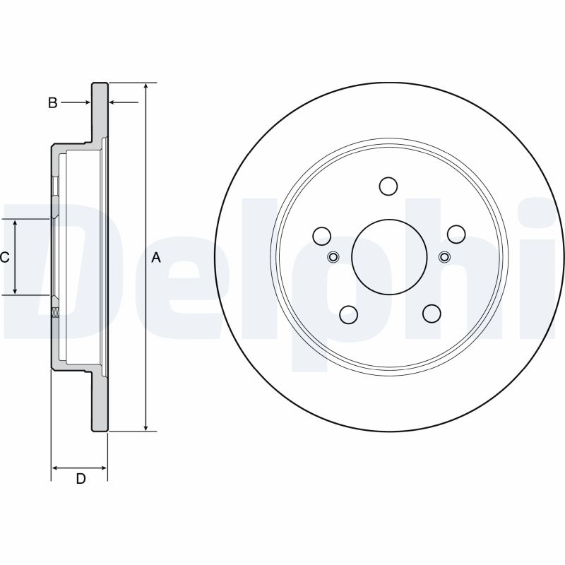 DELPHI Bremseskive bg4928c 281mm 12mm for TOYOTA (GAC) TOYOTA (FAW)