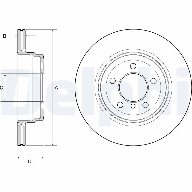 DELPHI Bremseskive bg4937c 324mm 20mm for BMW