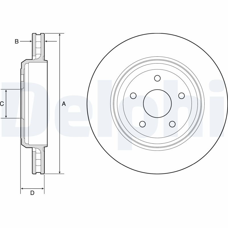 DELPHI Bremseskive bg9214c 350mm 28mm for JEEP
