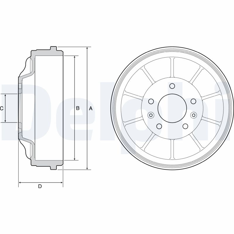 DELPHI Bremsetromle bf562 for PEUGEOT FIAT TOYOTA