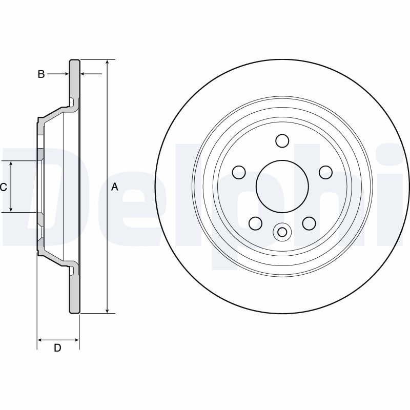 DELPHI Bremseskive bg4804c 302mm 11mm for FORD