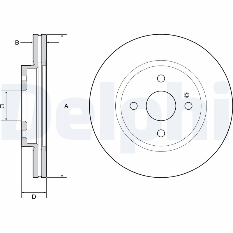 DELPHI Bremseskive bg4942c 258mm 22mm for MAZDA