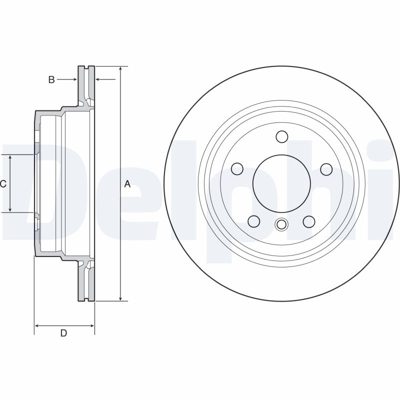 DELPHI Bremseskive bg4946c 300mm 20mm for BMW