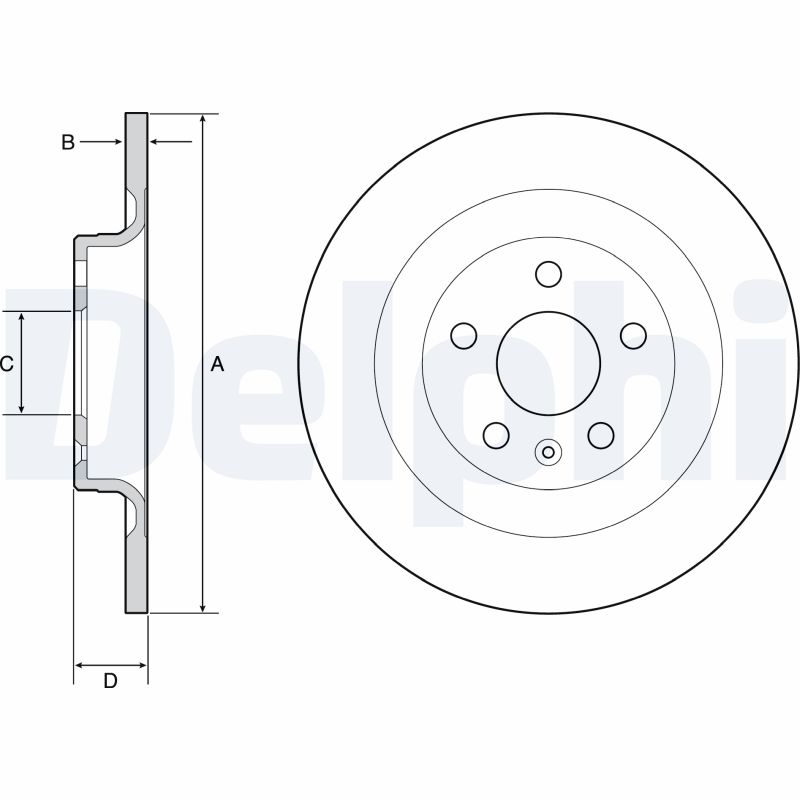 DELPHI Bremseskive bg4950c 302mm 12mm for VOLVO