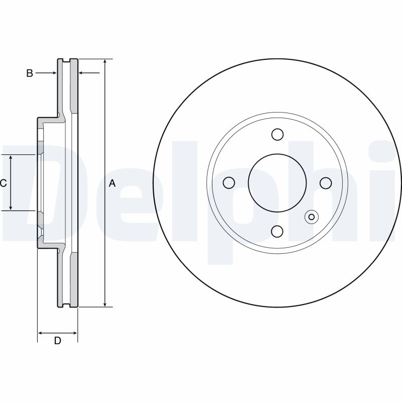 DELPHI Bremseskive bg4951c 256mm 20mm for OPEL VAUXHALL