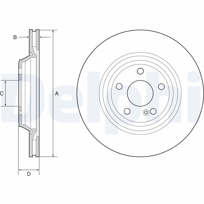 DELPHI Bremseskive bg4957c 320mm 24mm for MERCEDES-BENZ BEIJING BENZ (BBDC)