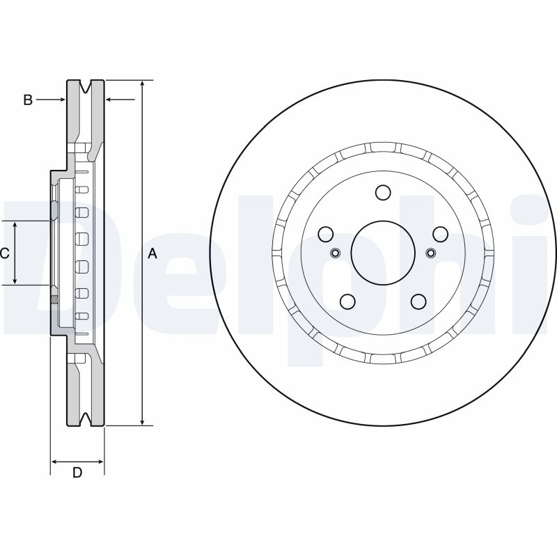 DELPHI Bremseskive bg9219c 328mm 34mm for LEXUS